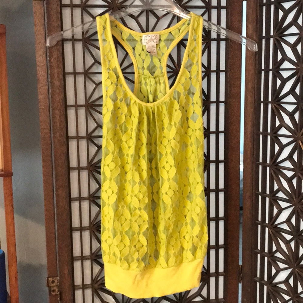 Greenish yellow tank top